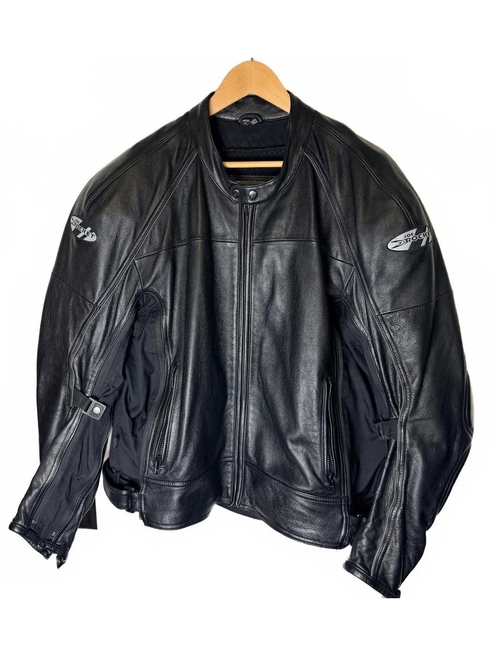 Joe Rocket Black Leather Motorcycle Jacket Style 3XL Men's - Picture 2 of 6